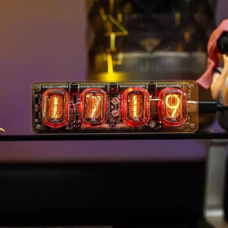 Cyberpunk Soviet IN12 Nixie Tube Clock Retro Original Design