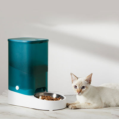 Automatic Cat Feeder, Wi-Fi Enabled Smart Pet Feeder for Cats and Dogs, Compatible for Freeze-Dried Pet Food, Stainless Steel Bowl