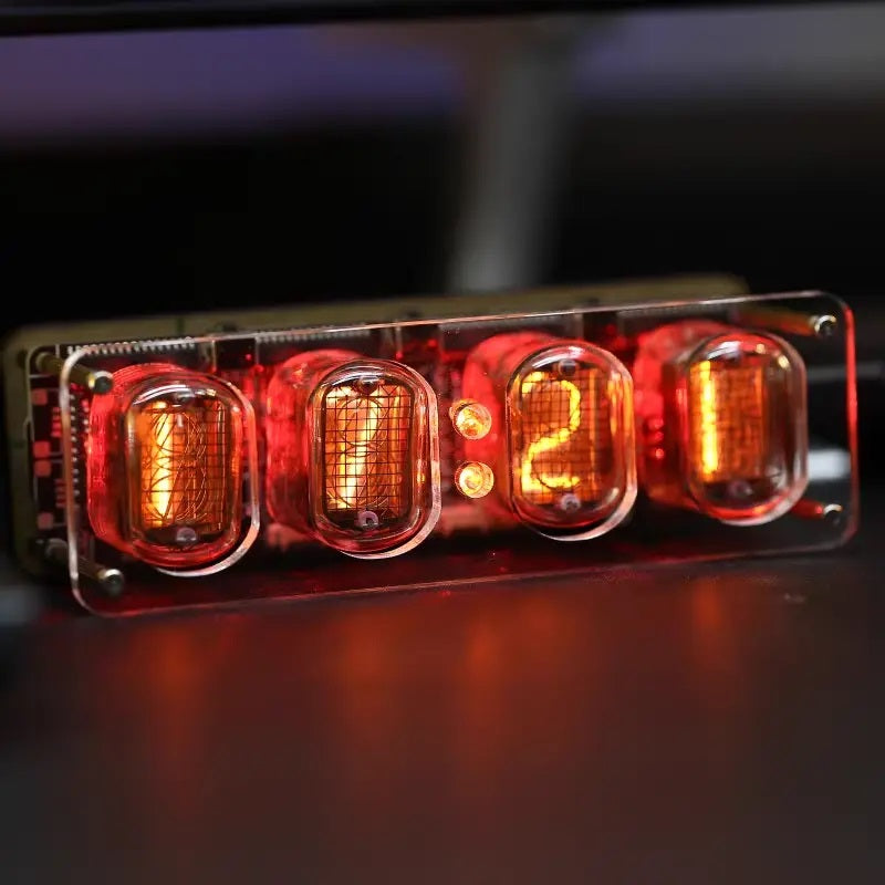 Cyberpunk Soviet IN12 Nixie Tube Clock Retro Original Design Desk