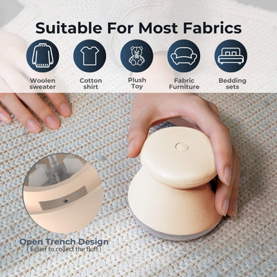 6-Leaf Rechargeable Fabric Shaver: Compact and Ergonomic Lint Remover for Garments and Furniture