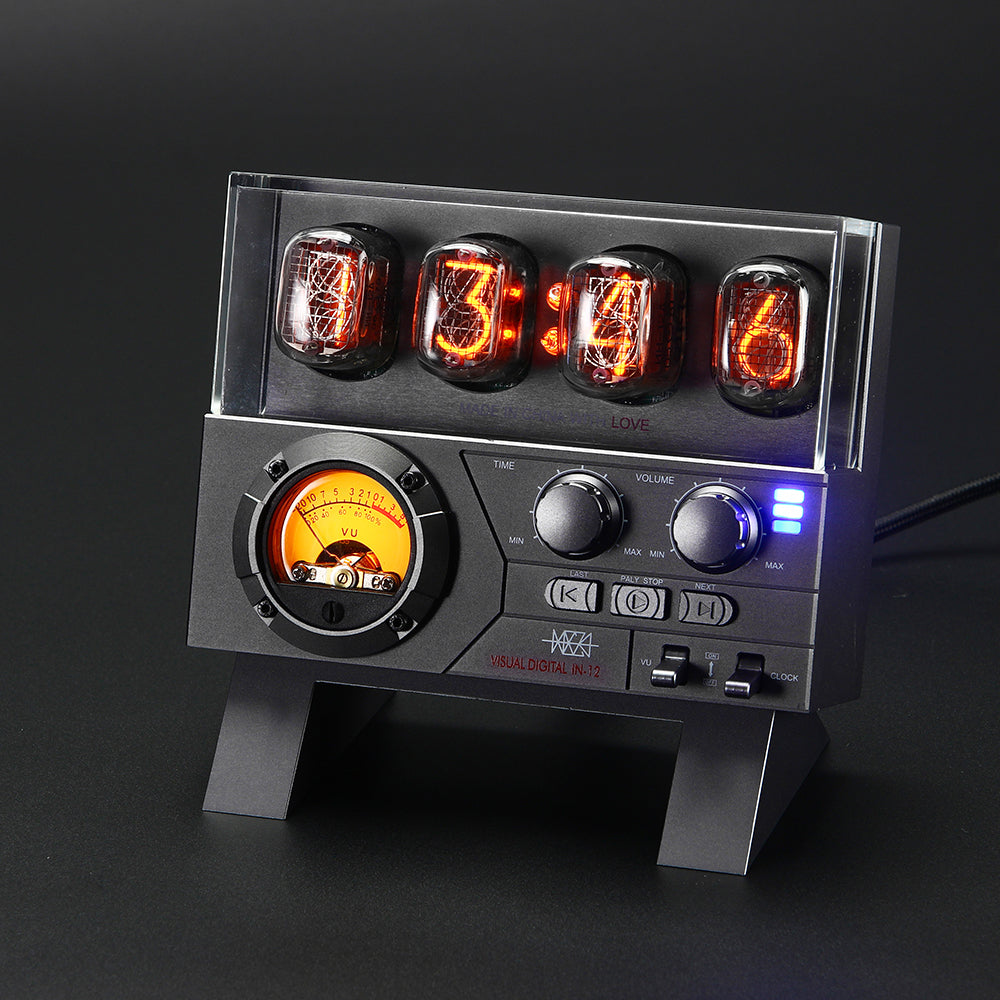 (Back Order) NixieX: the Authentic IN-12 Nixie Tube Clock and Speaker
