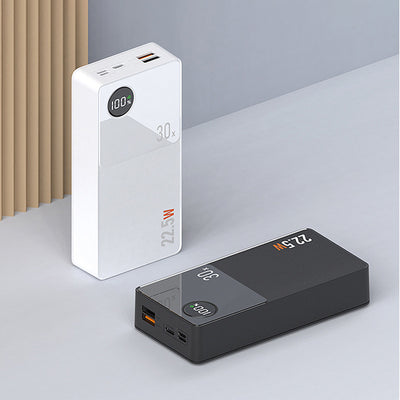 Super Fast Charge Power Bank 10000/20000/30000 mAh, w/ 3 Outputs 3 Inputs, MacBook Pro/Air/iPhone/Android Phones Compatible