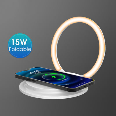 Wireless Charger with LED Night Light, Cell Phone Holder