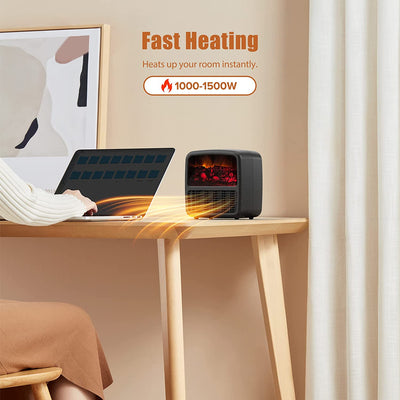 Electric Space Heater, 1500W/1000W Quiet PTC Ceramic Portable Heater