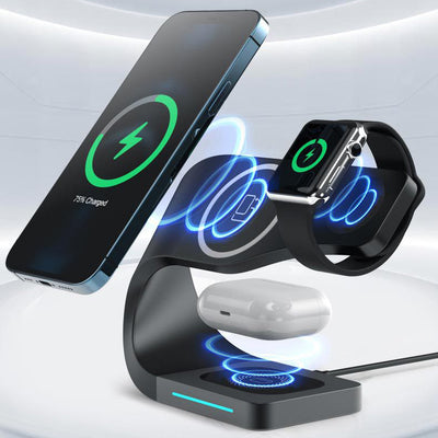 4-in-1 15W Magnetic Wireless Charger for iPhone, Apple Watch, Airpods & Android Phone