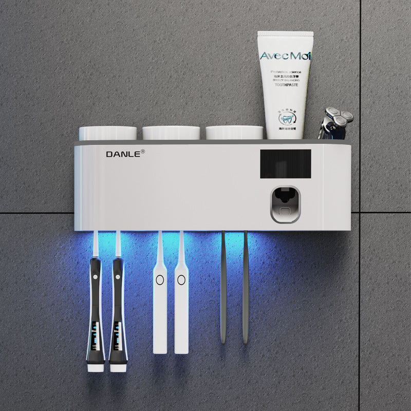 Sterilization Electric Toothbrush cleaner and store dispensor with display