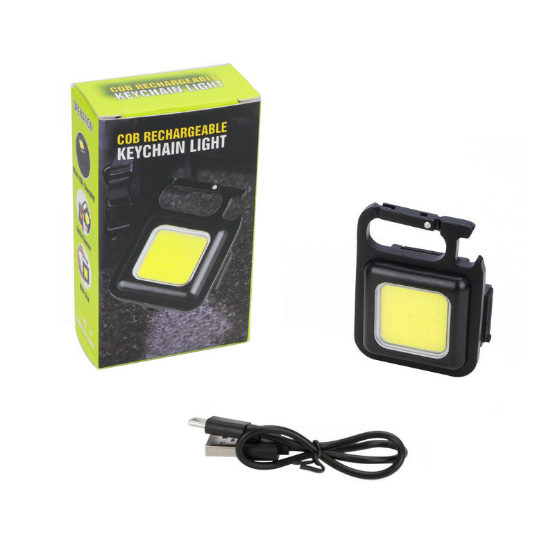 COB Small Flashlights, 500 Lumens Bright Rechargeable Keychain Mini Flashlight