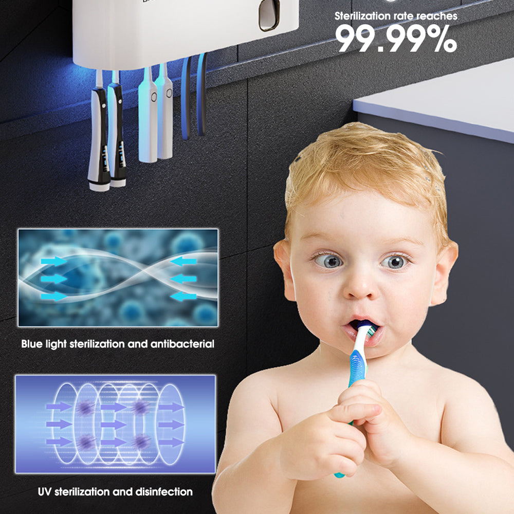 Sterilization Electric Toothbrush cleaner and store dispensor with display